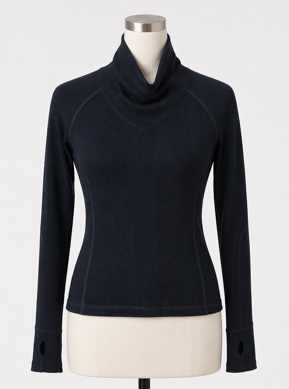 Prana Black Long Sleeve Sweater Shirt Merino Wool Blend Small